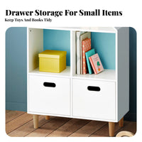Youngsters' Suspended Book Organizer with Bins Includes Drawers Children's Room Furniture Multi-Functional Design