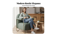 Upholstered Tub Armchair Mechanical Design Cafe Sofa Retro Design High-Density Foam Seat Padding for Bar, Reception Area