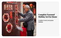 Seasonal Holiday Couplets Set, Fu Character, Horse Year, Door Decoration, Gift Pack