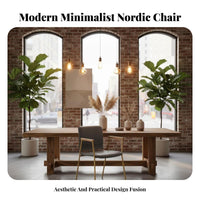 Utilitarian Design Armchair With Backrest Upholstered Armchair Minimalist Look Easy Assembly for Adults, Kitchen, Office