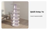 Rotating Shoe Rack Multifunctional 360° Revolving Shoe Rack Space Saving 360 Degree Rotating Shelf for Women, Fashion Lovers, Closet, Hallway, Bedroom