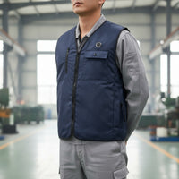 Adjustable Cooling Vest with Pockets Long-Lasting Zippered Cooling Vest Sleeveless Outerwear Lightweight for Outdoor Workers, Laborers, Construction Sites, Summer Wear