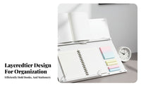 double-tier Document Holder Sturdy Construction 2-Tier Computer Riser Easy Assembly