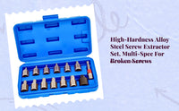 Screw Extractor Set, High Hardness Bolt Remover, Damaged Screw Removal Tool for Workshop, DIY Projects, Mechanical Repairs