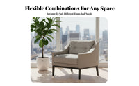Upholstered Tub Restchair Modern Design Upholstered Perusing Chair Wrap-Around Rearrest Easy Assembly for Business Owners