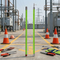 High-Voltage Insulated Operating Rod Fiberglass Operating Rod with Hook Segmented for Utility Workers, Electricians, Electrical Switching, Power-Line Operations