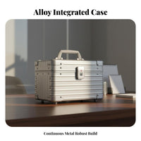 Hard-Sided Briefcase Combination Lock Metal Lockbox Portable Design for Worksite
