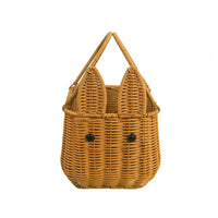 Rattan Basket with Handles Handmade Rattan Storage Basket Lightweight
