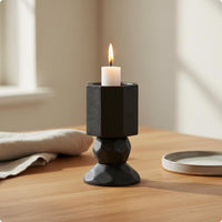 Geometric Candle Holder Luxury Finish Decorative Candle Cup Stable Foundation Decoration for Living Room