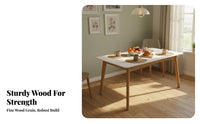 5 Pieces Sintered Stsingle table surface Rectangular Dining Table with 4 Chairs Modern Minimalist Design Household Furniture durable Wood Frame for Small Families, Homeowners, Apartment Dwellers, Kitchen, Home, morning meal corner