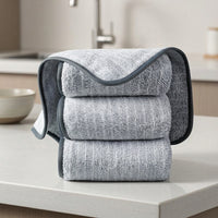 8-Layer Cleaning Cloths and Tea Towels, 12-Pack Super Absorbent Cloths for Dish Washing, 25x25cm Reusable Kitchen Cleaning Supplies