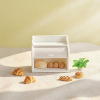 Realistic Design 1:12 Scale Bread Cabinet Miniature Bread Box for Collectors, Kids, Miniature Scene
