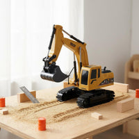 Wireless Control Digging Machine Flexible Digging Boom 6 Control Digging Machine Toy RC Digger Toy Illuminated Lights RC Tracked