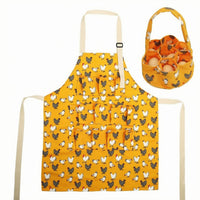 Egg Collecting Bib Apron Reusable Pocketed Egg Apron Tear-Resistant for Kitchen
