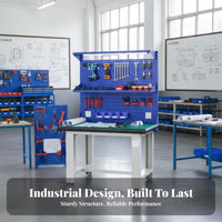 Heavy-Duty Workbench Anti Surface Steel Table Rust-Resistant Heavy Duty Garage Workbench for Students, Repair Specialist S, Warehouse, Basement