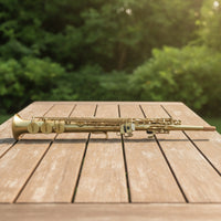 Straight Saxophone with Carrying Bag B♭ Soprano Saxophone Antique Woodwind for Rehearsal