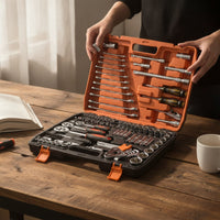 121 Pieces Automotive Repair Tool Kit  -Finished Repair Specialist Tool Kit with Case Organized Socket Ratchet Wrench Set with Case for Home Mechanics, Garage
