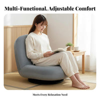 Rotate Floor Lounger Space-Saving Adjustable Rotate Floor Lounger Thick Padding 360-Degree Rotation for Esports Fans