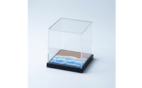 Transparent Miniature Display Base with Acrylic Cover Dustproof Diorama Display Case with Dust Cover Square Showcase Compact for Collectors, Hobbyists, Desk, Shelf, Office