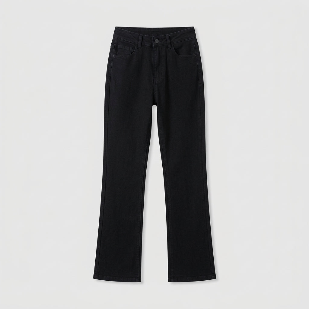 Jeans for Women UK Fleece Lined for Winter Warmth, High Waist with Straight Leg, Plus Size Denim up to 4XL