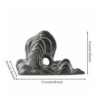 Auspicious Feline Fountain Opening Gift Table Ornament Feng Shui for Stor-E