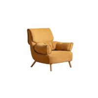 U-Shaped Armchair Upholstered Single Sofa Space-Saving Size Modern and Design for Adults, Balcony, Bedroom
