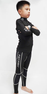 FLATFISH冬季专业航海服儿童青少年款2.3mm加厚保暖服高弹防水