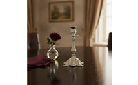 Candle Holder with Embossed Base Classic Home Decor Formal for Mantel, Weddings