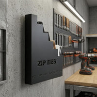Wall-Mounted Zip Tie Organizer Rack Compact Stepped Zip Tie Rack Space Saving