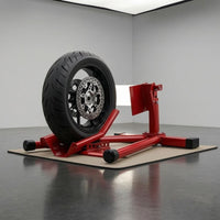 Motorcycle Front Wheel Stand Welded   Frame Motorcycle Wheel Chock Metal Vehicle Storage for Workshop