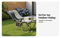 Reclining Camp Lounger Foldable Design Lounge Chair Adjustable Recline for Beach