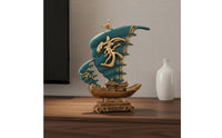 2 Pieces Housewarming Gift Elephant Statue Hand Painted Feng Shui Elephant Decor Handmade Stable Base for Office, Desk
