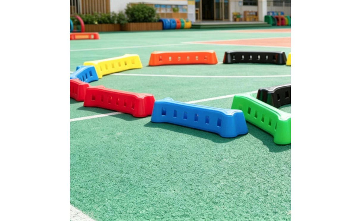 6 Pieces Pressure Resistant Non-Slip Balance Bridge Hole Design Kids Balance Stepping Stones Sensory Play Children's Exercise Gear Coordination Training for Preschoolers, Kindergarten, Early Learning Center, Playground