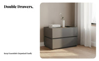 C-Shaped Accent Table with Drawer Space-Saving Design Nightstand flexible Use