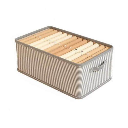 Compartment Storage Box Stackable Compartmentalized Pants container With Handle