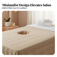 Soft and Comfortable Massage Table Cover with Face Hole Machine Washable Massage Table Face Hole Sheet Skin-Friendly for Beauticians