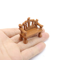 Elf Dream Bench Miniature Park Bench for Garden DIY Decor
