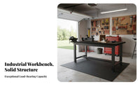 High Load-Bearing Capacity Anti-Static Workbench Adjustable Non-Slip Feet Heavy-Duty Work Table Stable Structure Heavy Duty Work Table Wear-Resistant for Laboratory Personnel, Technicians, Professionals, Industrial Settings, Garage, Home, Basement