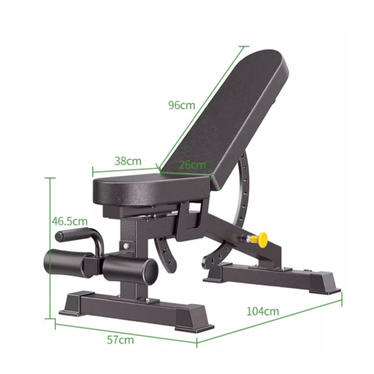 Adjustable Fitness Bench Padded Incline Workout Bench Black