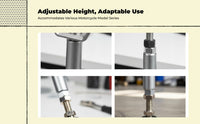 Motorcycle Maintenance Stand, Portable Foldable raise Stand, Adjustable Height, Single-Support frame, Universal Non-Slip Base