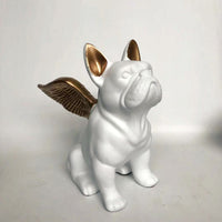 Bulldog Flying Dog Resin Craft Figurine Desktop Decoration Modern Minimalist