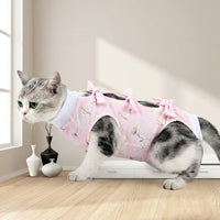 Cat Recovery Suit with Tie-Back Closure, Breathable Cat Surgery Recovery Suit, Sleeveless Cat Post Surgery Suit, Thin Cat Body Suit After Surgery