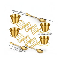 10 Pieces Taco Holder with Sauce Cups Stackable for Parties, Game Nights