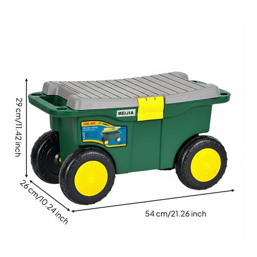 Rolling Tool Box Large Capacity Wheeled Tool Box Heavy Duty Wheels for Car Trunk