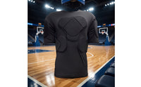 Padded Goalkeeper Shirt Short-Sleeve Goalkeeper Shirt with Padding Breathable Shielded Top for Scrimmages