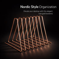 Adjustable Metal Bookends, Black, 11-Grid Elastic Design