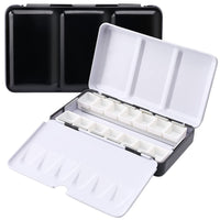 14/26/52 Color High-Quality Thick Solid Pigment Iron Box Black Watercolor Sketching Metal Palette