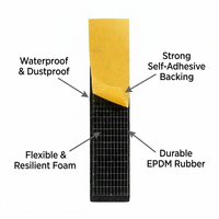 EPDM Rubber Foam Seal Strip, Draught Excluder for Doors, Sound Insulation Tape, Weather Seal Strip,  - Image 4