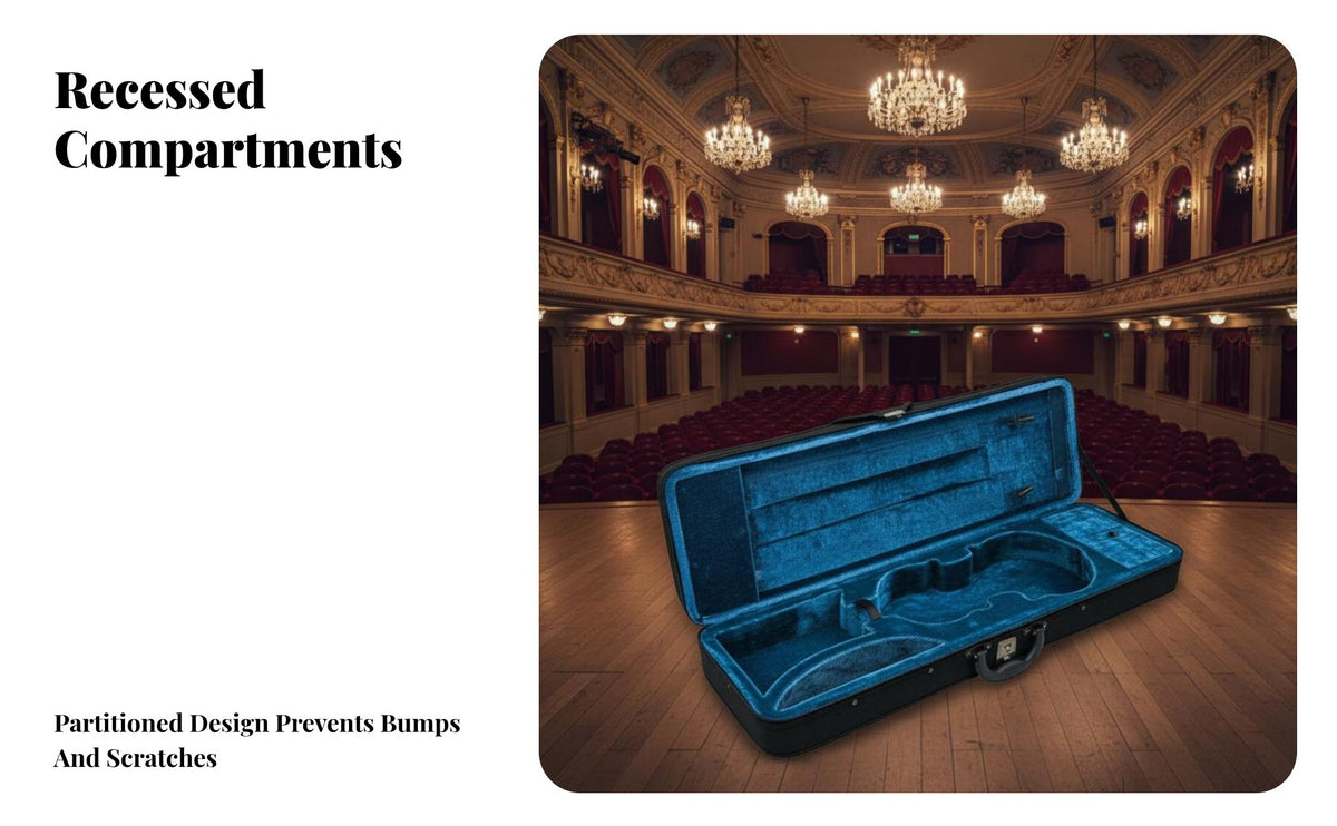 Oxford Cloth Violin Box Lightweight Foam Violin Protective Case Musical Instrument Accessory Long-Lasting Backpack Straps