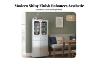 Stainless Steel Kitchen Cabinet Easy to Clean Restaurant Prep Station Large Capacity Freestanding Kitchen Cupboard for Families, Renters, Dining Room